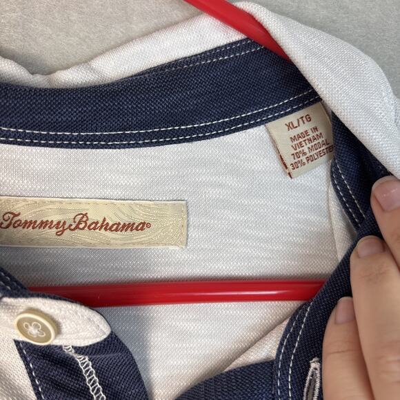 Tommy Bahama Polo Shirt Men's XL Gray Short Sleeve Collared Logo Modal Blend - Picture 3 of 9